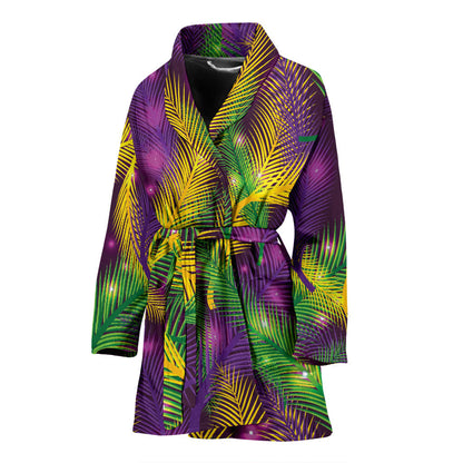 Mardi Gras Pattern Print Design 09 Women Bathrobe