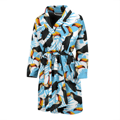 Toucan Print Design LKS303 Men Bathrobe