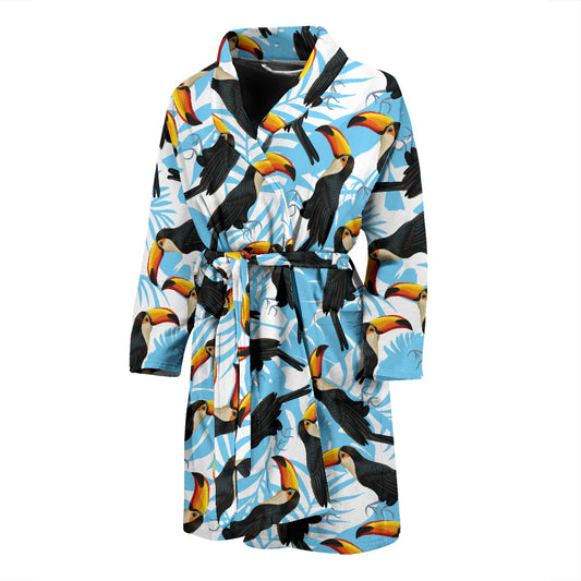 Toucan Print Design LKS303 Men Bathrobe