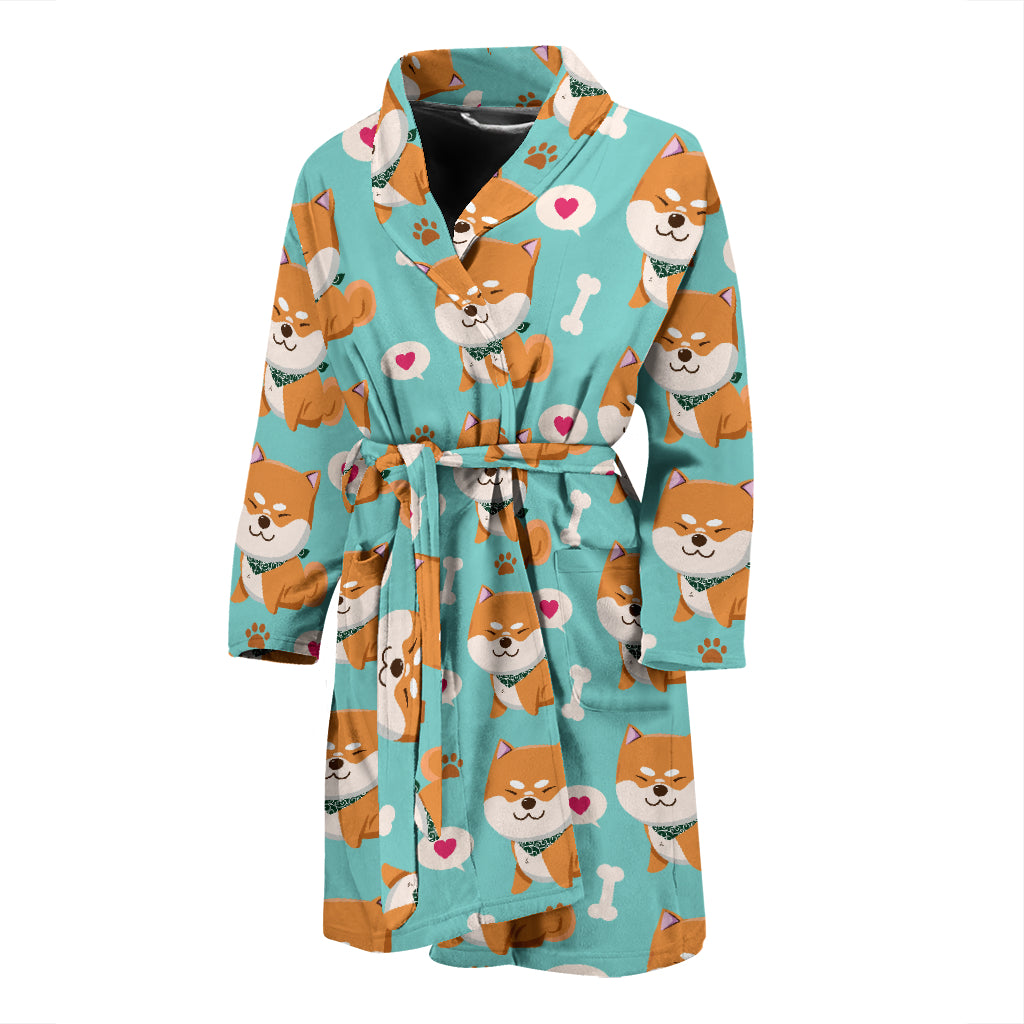 Shiba Inu Print Design LKS3013 Men Bathrobe