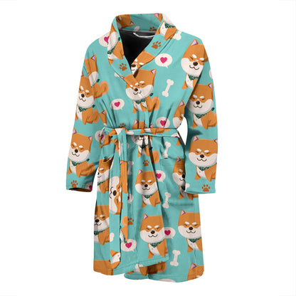 Shiba Inu Print Design LKS3013 Men Bathrobe
