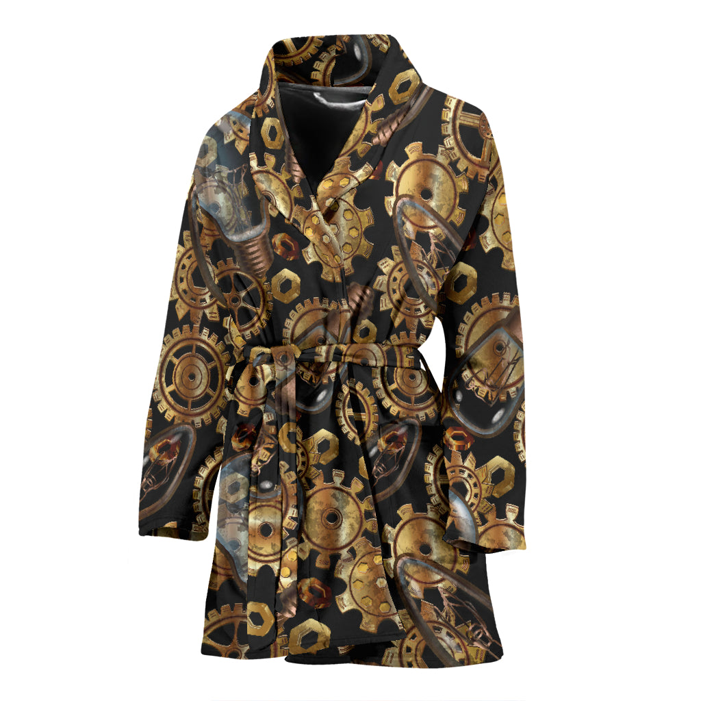 Steampunk Lightbulb Print Design LKS304 Women Bathrobe