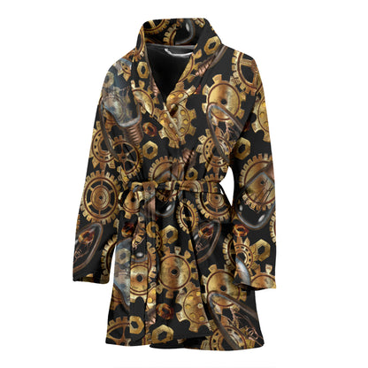 Steampunk Lightbulb Print Design LKS304 Women Bathrobe
