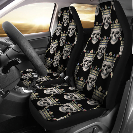 Skull King Print Design LKS3010 Car Seat Covers