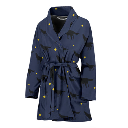 Wolf Print Design LKS301 Women Bathrobe