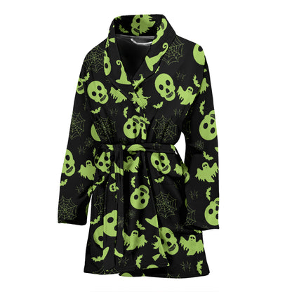 Witch Halloween Print Design LKS306 Women Bathrobe