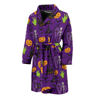 Halloween Print Design LKS403 Men Bathrobe