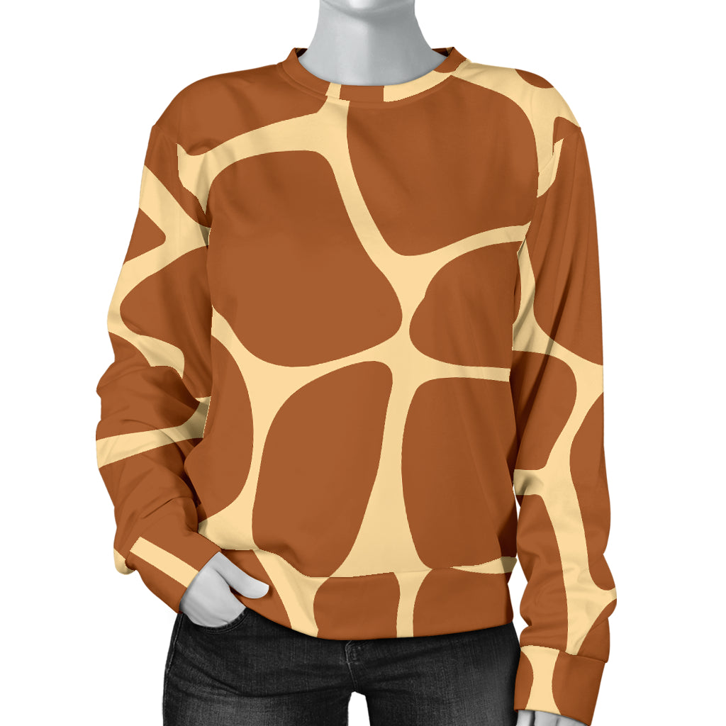 Giraffe Texture Print Women Long Sleeve Sweatshirt