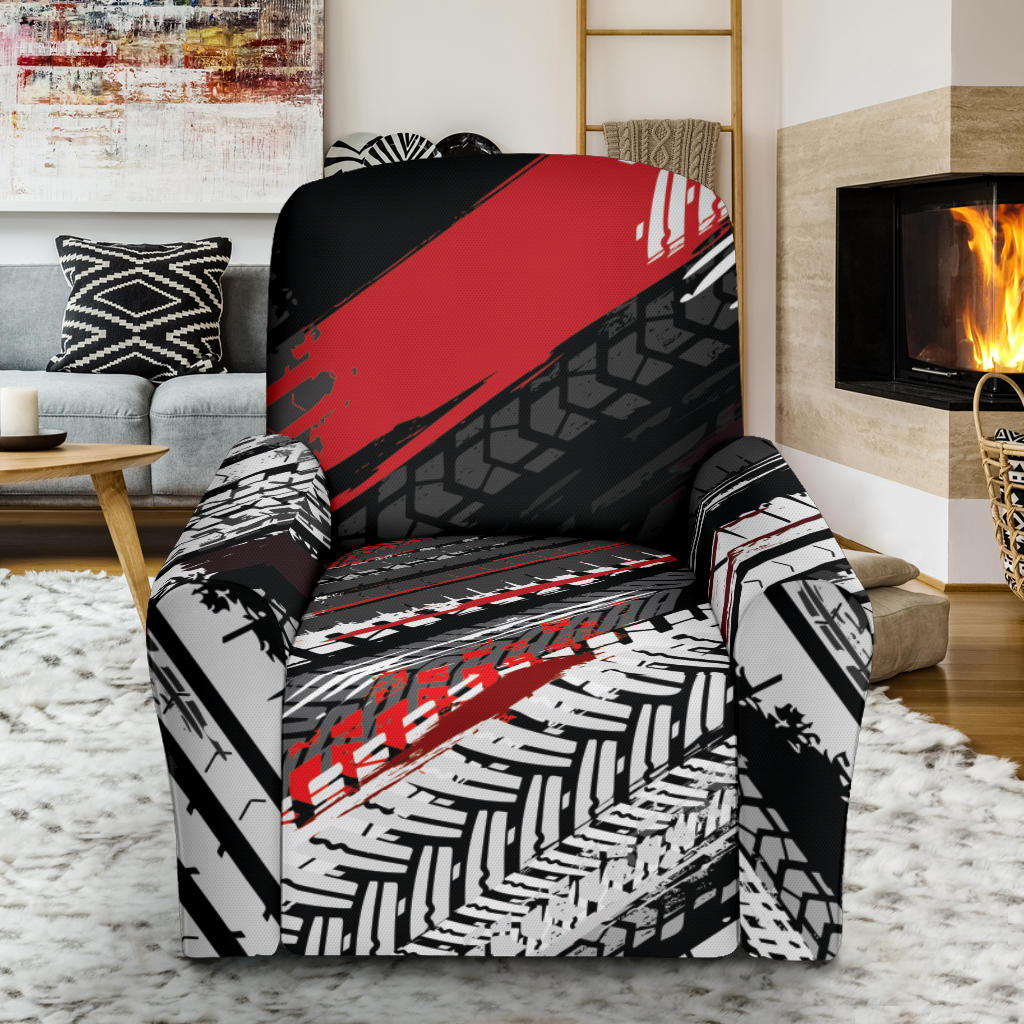 Racing Pattern Print Design A03 Recliner Slipcover with Pocket