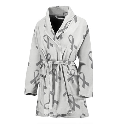 Brain cancer Pattern Print Design 01 Women Bathrobe
