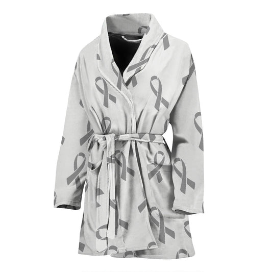 Brain cancer Pattern Print Design 01 Women Bathrobe