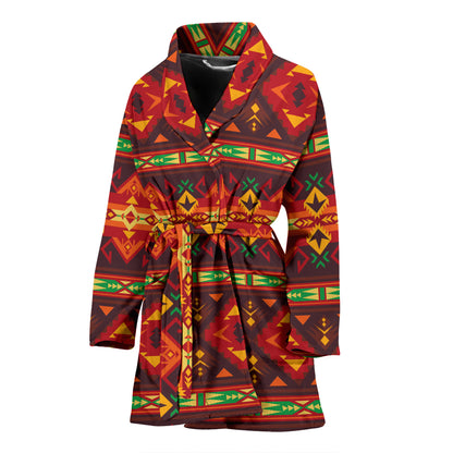 Southwest Pattern Print Design LKS309 Women Bathrobe
