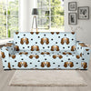 Cavalier King Charles Spaniels Pattern Print Design 02 Sofa Slipcover