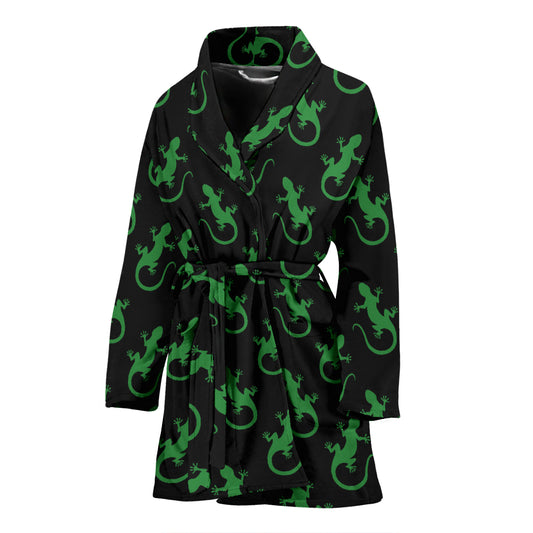 lizard Print Design LKS401 Women Bathrobe