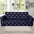 Polka Dot Gold Blue Pattern Print Design 02 Sofa Slipcover