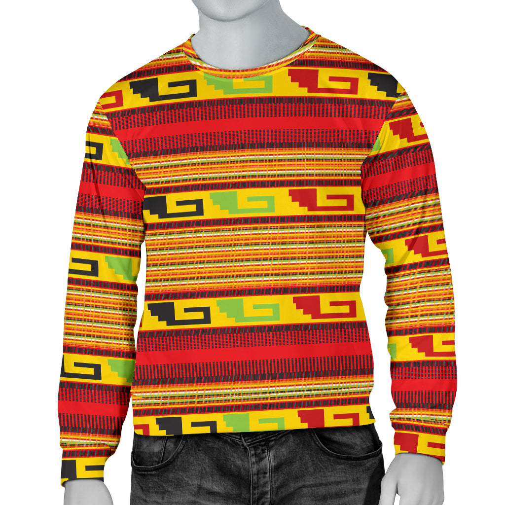 Mexican Blanket Ornament Print Pattern Men Long Sleeve Sweatshirt