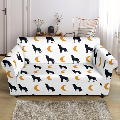 Wolf Moon Print Design LKS302 Loveseat Couch Slipcover