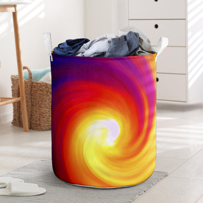 Vortex Twist Swirl Flame Themed Laundry Basket