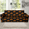 Poop Emoji Pattern Print Design A01 Sofa Slipcover