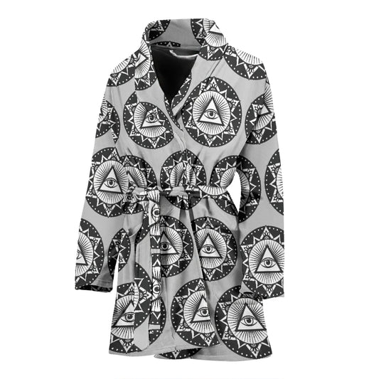 Third Eye Print Design LKS301 Women Bathrobe