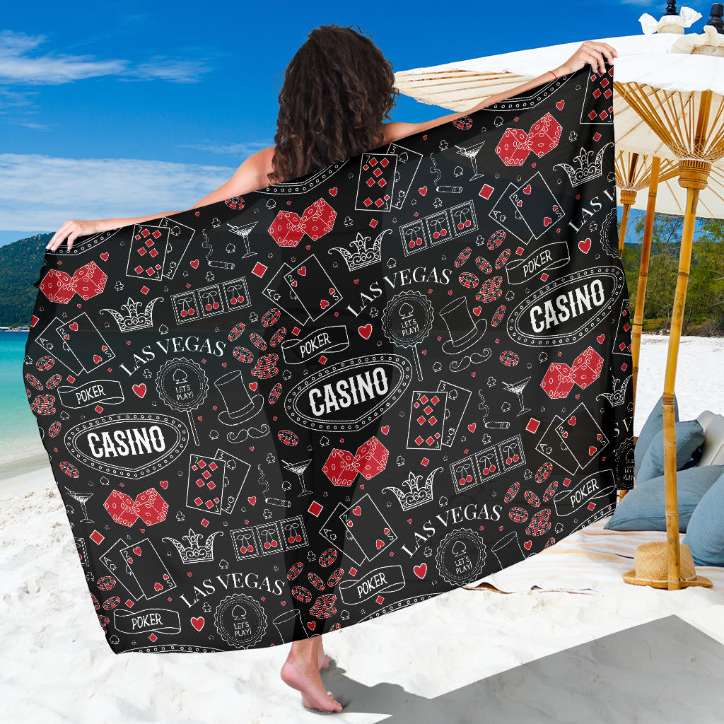 Casino Pattern Print Design 04 Sarong Pareo Wrap