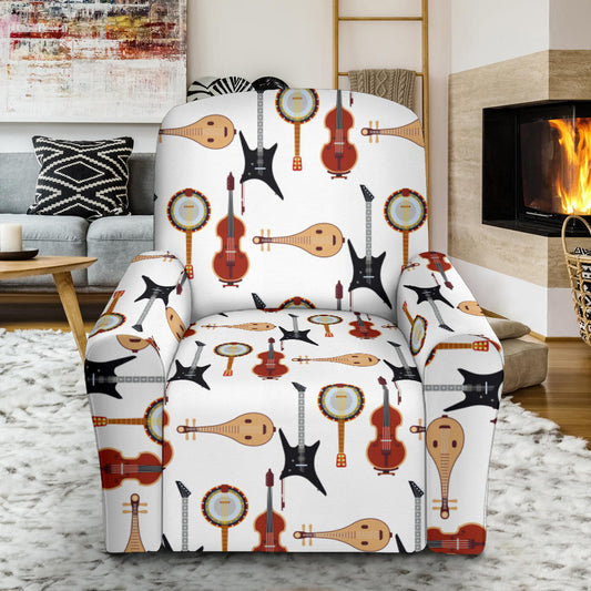 Banjo Print Design LKS403 Recliner Slipcover with Pocket