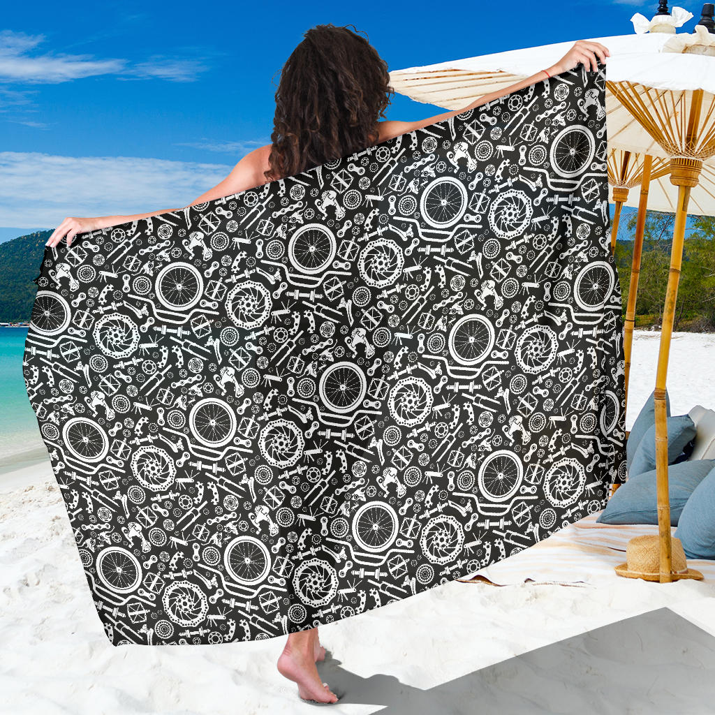 Bicycle Tools Pattern Print Design 02 Sarong Pareo Wrap