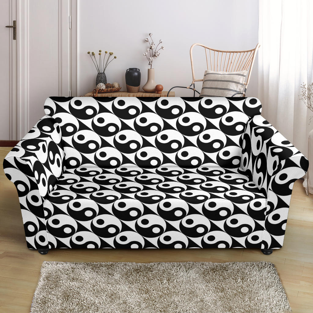 Yin Yang Print Design LKS304 Loveseat Couch Slipcover