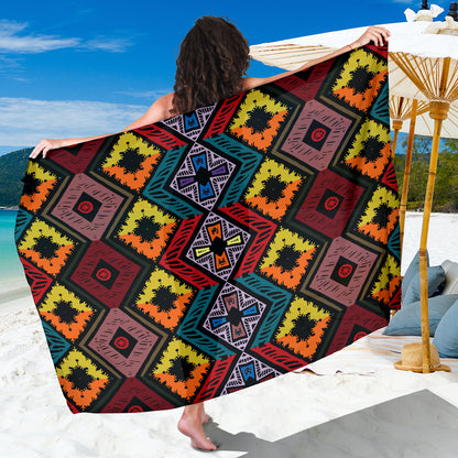 African Pattern Print Design 08 Sarong Pareo Wrap