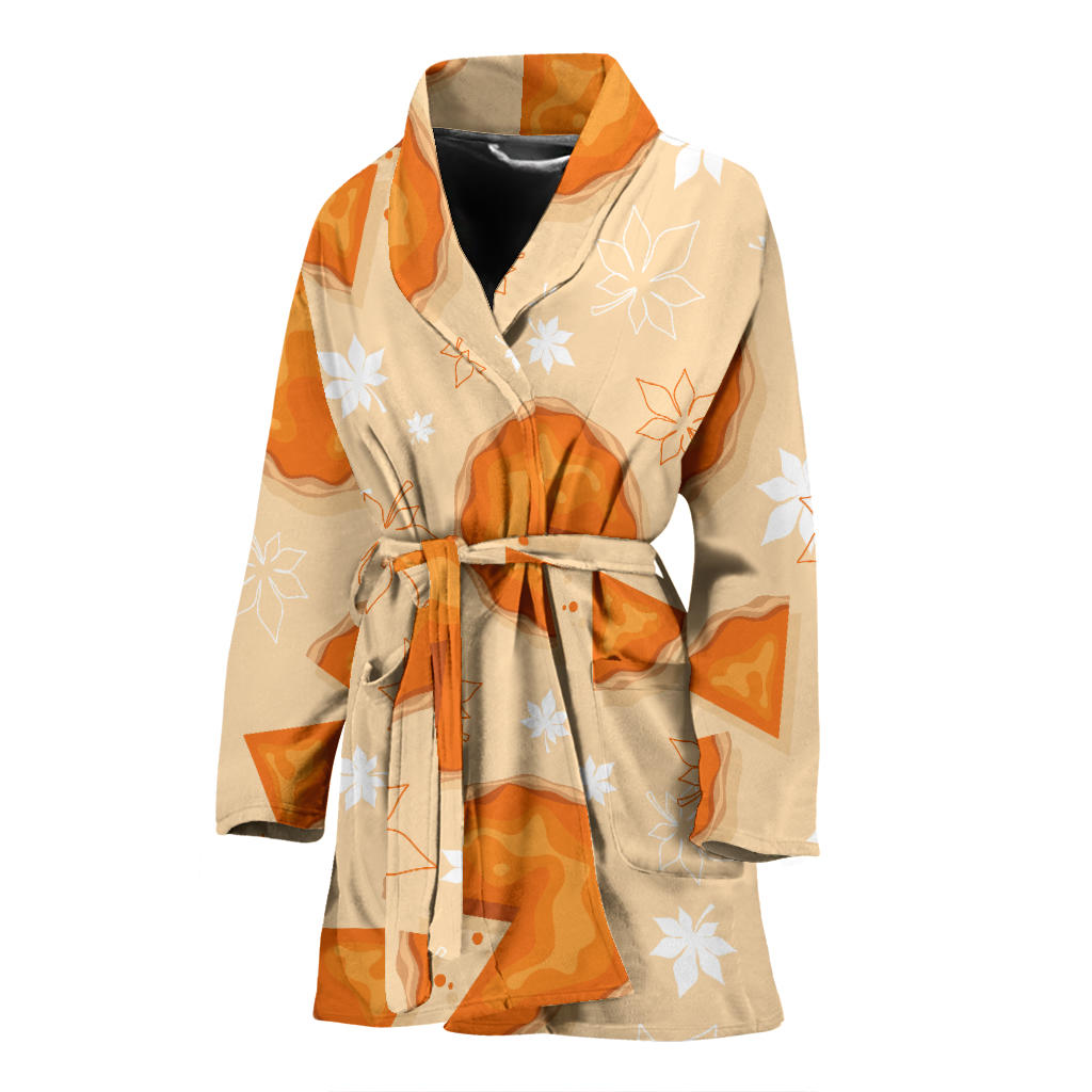 Pie Pattern Print Design A01 Women Bathrobe