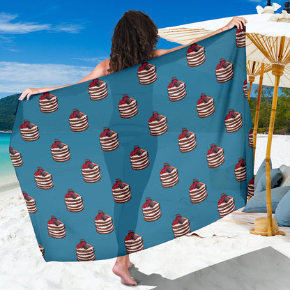 Pancake Pattern Print Design A03 Sarong Pareo Wrap