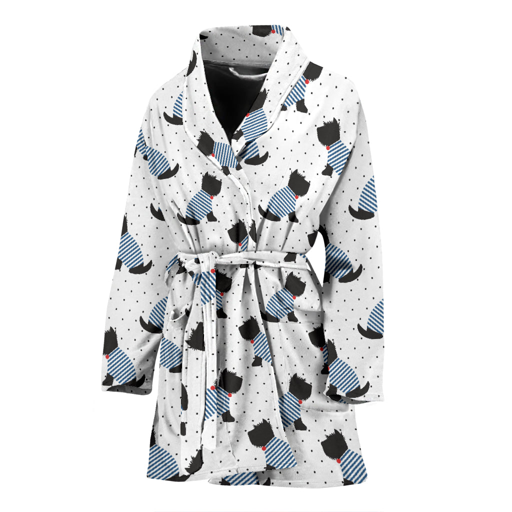 Scottish Terriers Print Design LKS3013 Women Bathrobe