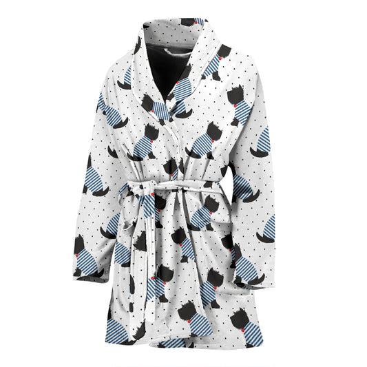 Scottish Terriers Print Design LKS3013 Women Bathrobe