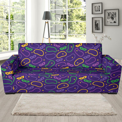 Mardi Gras Pattern Print Design 04 Sofa Slipcover