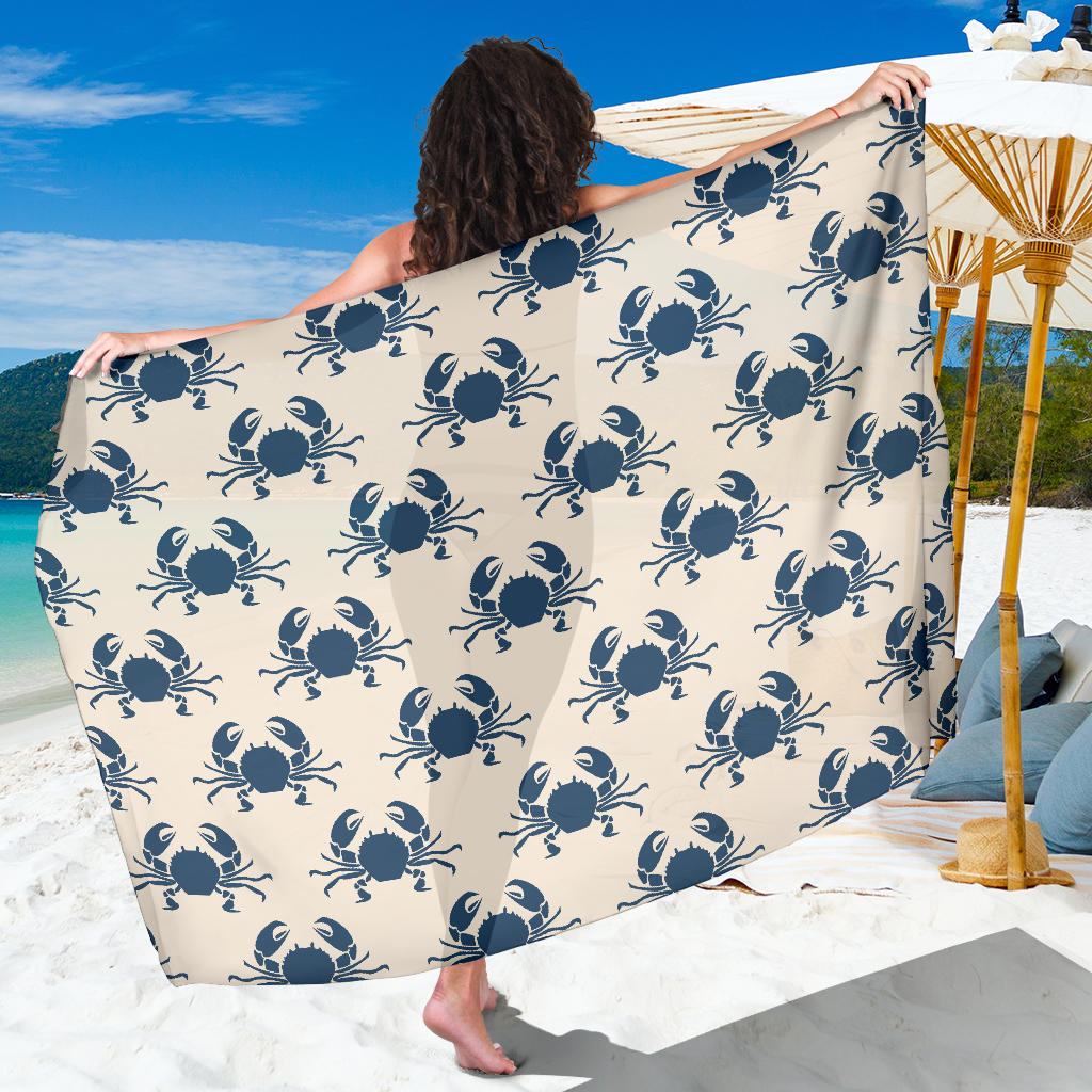 Crab Pattern Print Design 02 Sarong Pareo Wrap