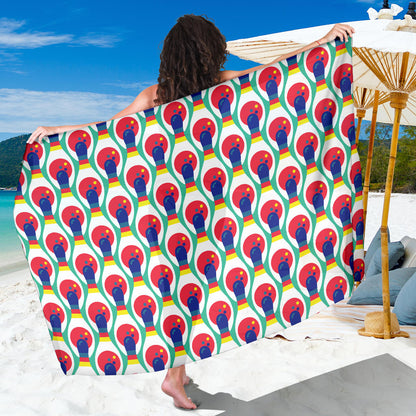 Bowling Pattern Print Design 05 Sarong Pareo Wrap