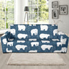 Polar Bear Pattern Print Design A01 Sofa Slipcover