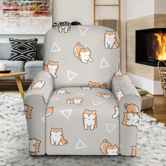 Shiba Inu Print Design LKS307 Recliner Slipcover with Pocket