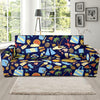 Beach Themed Pattern Print Design 04 Sofa Slipcover