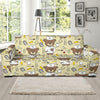 Nurse Bear Pattern Print Design A02 Sofa Slipcover