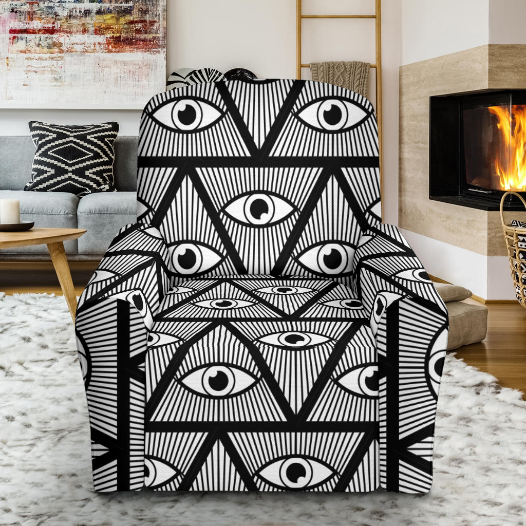 Third Eye Pattern Print Design LKS304 Recliner Slipcover with Pocket
