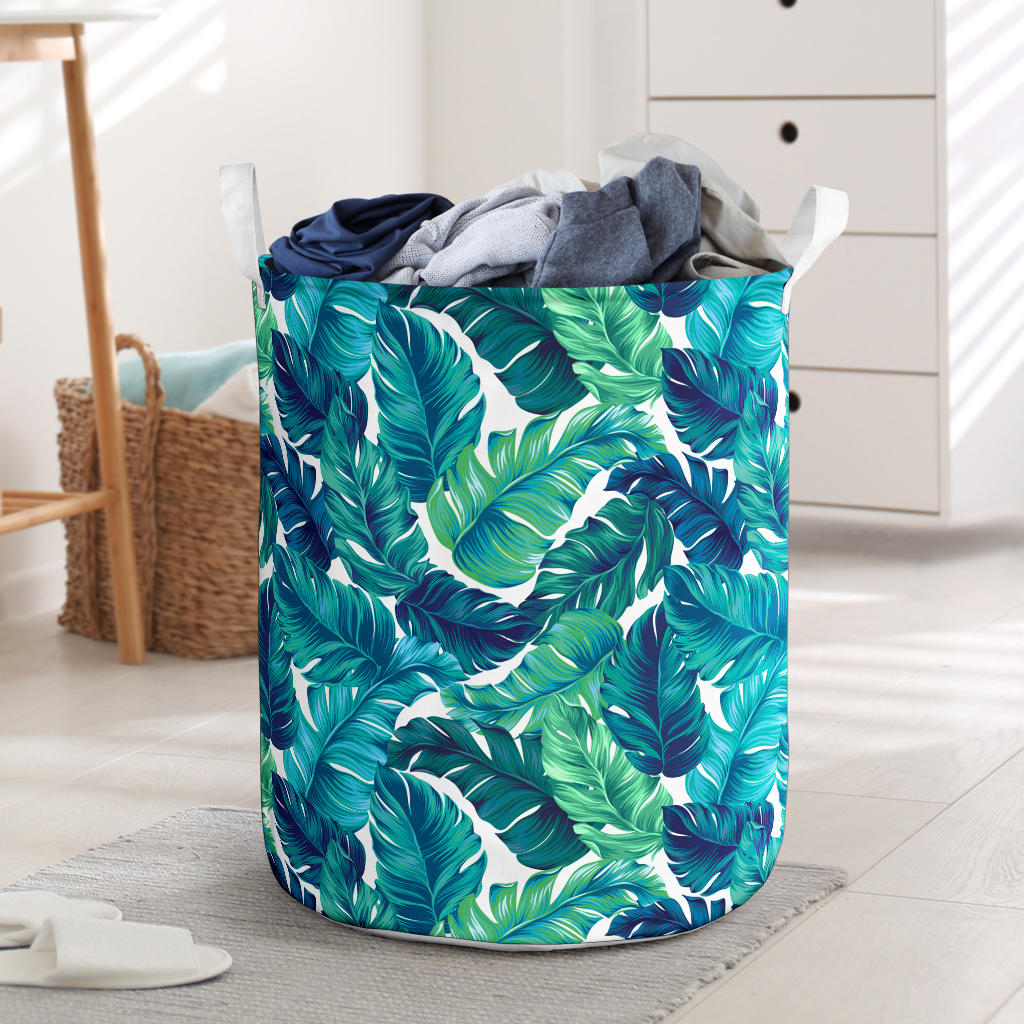 Brightness Tropical Palm Leaves Laundry Basket