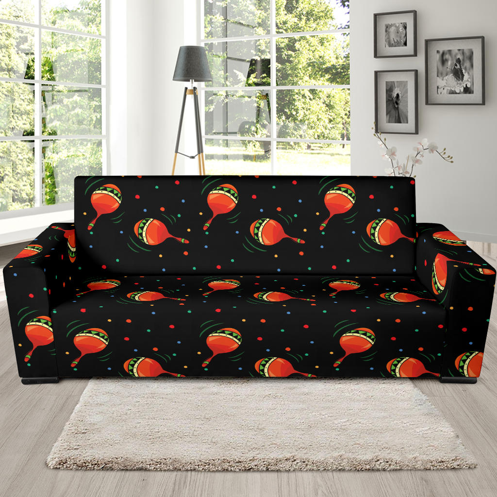 Maracas Pattern Print Design 03 Sofa Slipcover