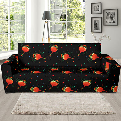 Maracas Pattern Print Design 03 Sofa Slipcover