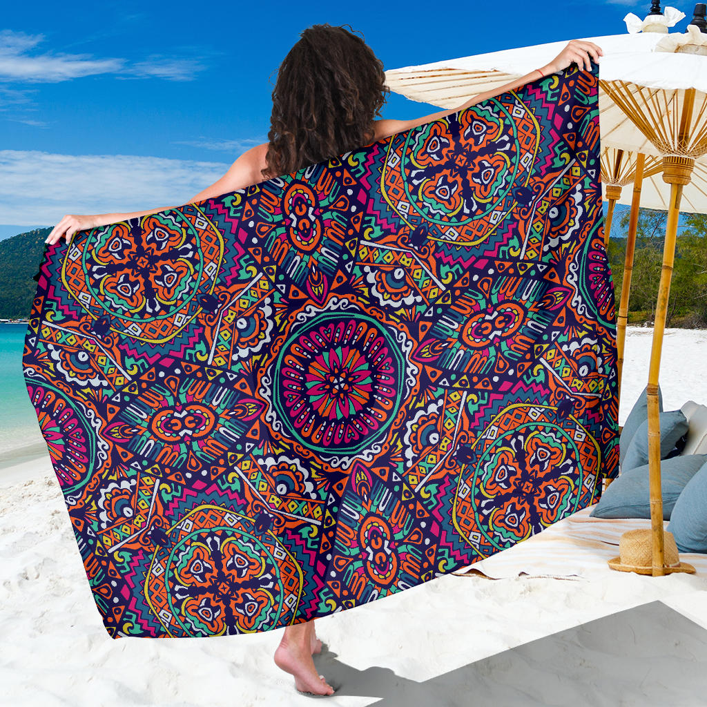 Boho Pattern Print Design 06 Sarong Pareo Wrap