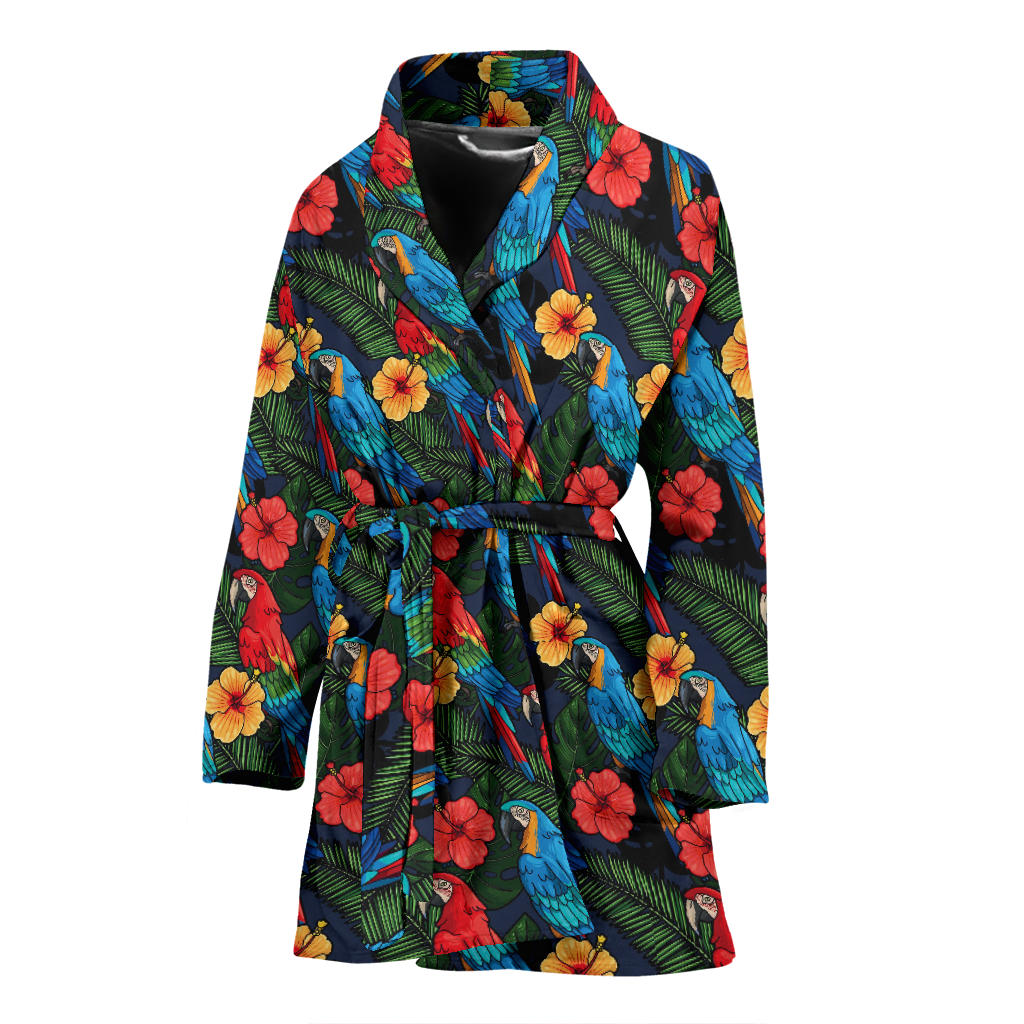 Parrot Pattern Print Design A01 Women Bathrobe
