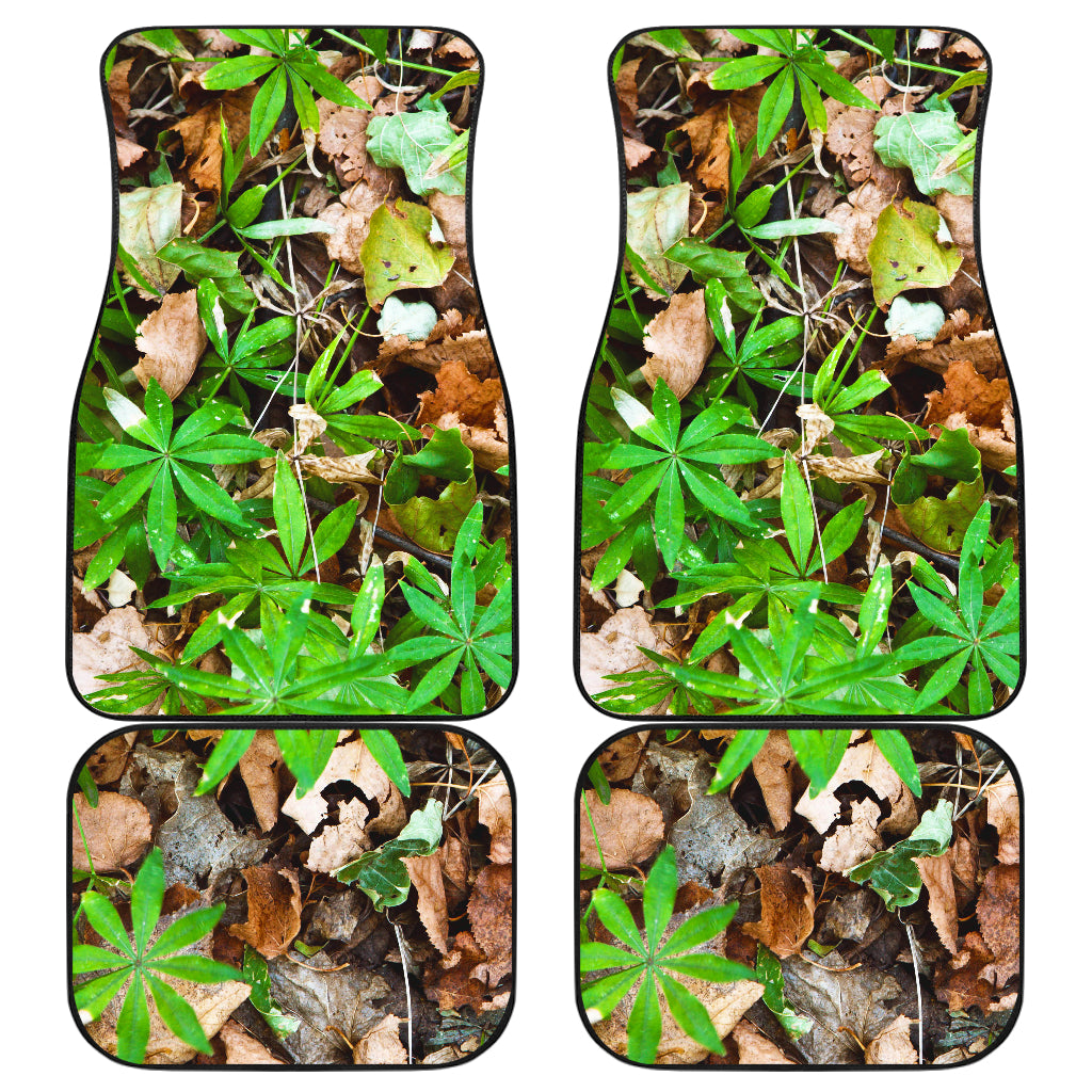 Camouflage Realistic Tree Fresh Print Car Floor Mats Front Back