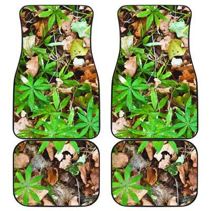 Camouflage Realistic Tree Fresh Print Car Floor Mats Front Back