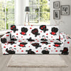 Affenpinscher Pattern Print Design 01 Sofa Slipcover