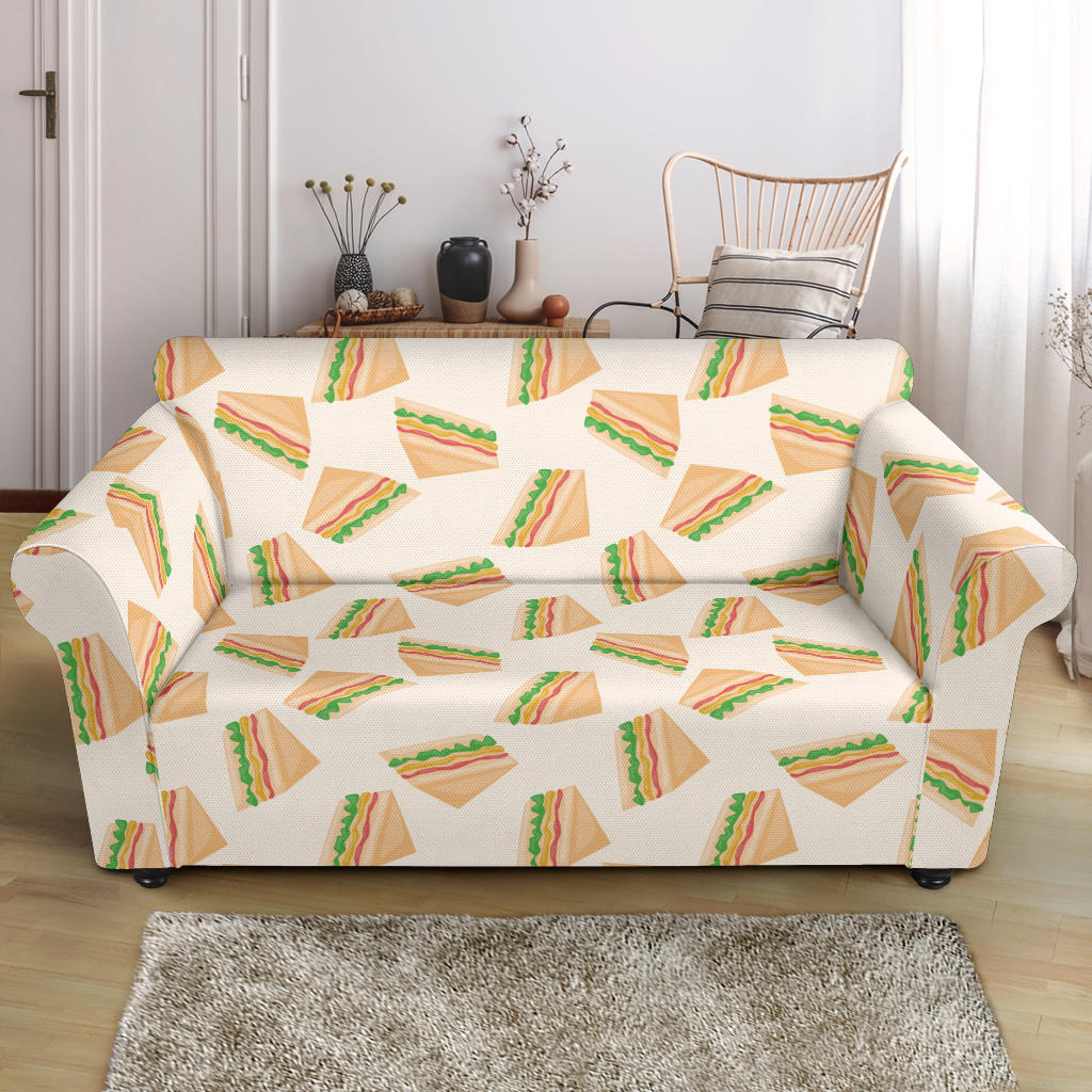 Sandwich Print Design LKS301 Loveseat Couch Slipcover
